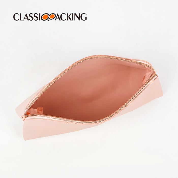 light pink cosmetic bag inner look